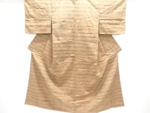 未使用品　横段織り出し手織り節紬着物